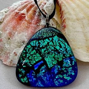Art Glass Jewelry Pendant, truly one-of-a kind